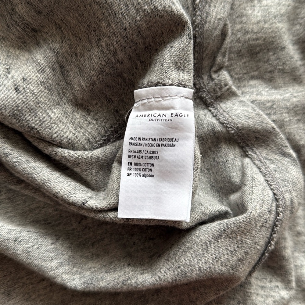 American Eagle Gray Button Down S - image 6